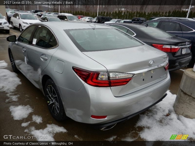 Silver Lining Metallic / Black 2017 Lexus ES 350