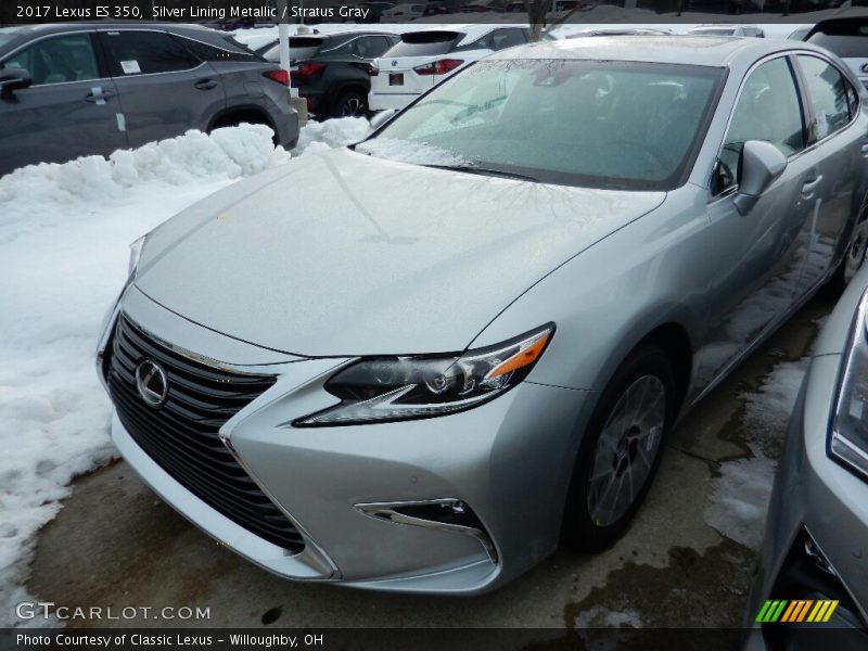 Silver Lining Metallic / Stratus Gray 2017 Lexus ES 350