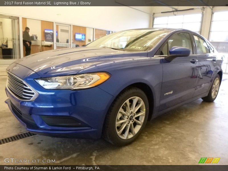 Lightning Blue / Ebony 2017 Ford Fusion Hybrid SE