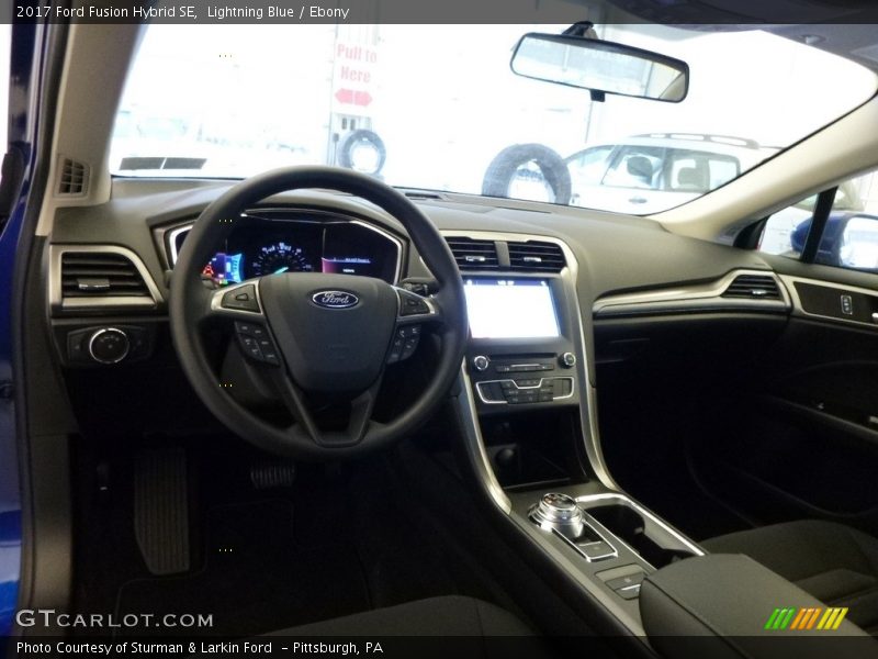 Lightning Blue / Ebony 2017 Ford Fusion Hybrid SE