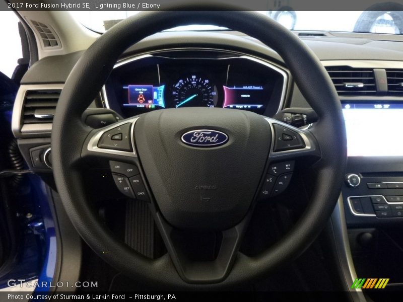 Lightning Blue / Ebony 2017 Ford Fusion Hybrid SE