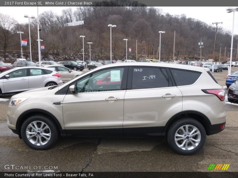 White Gold / Charcoal Black 2017 Ford Escape SE