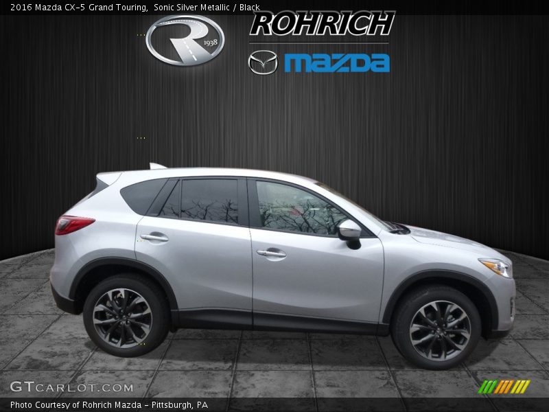 Sonic Silver Metallic / Black 2016 Mazda CX-5 Grand Touring