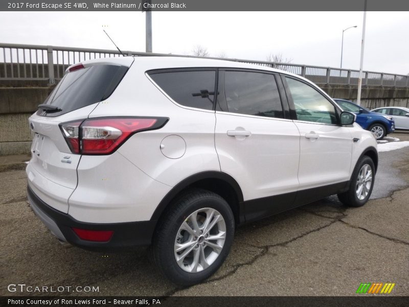 White Platinum / Charcoal Black 2017 Ford Escape SE 4WD