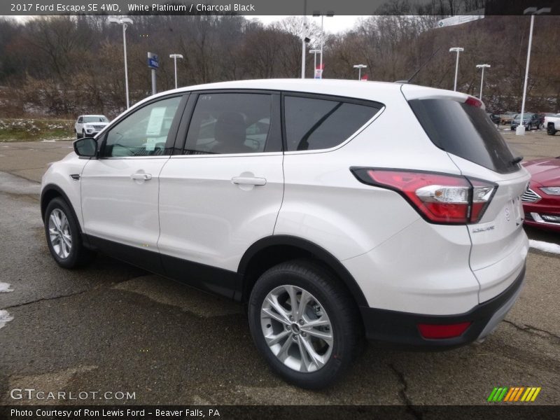 White Platinum / Charcoal Black 2017 Ford Escape SE 4WD