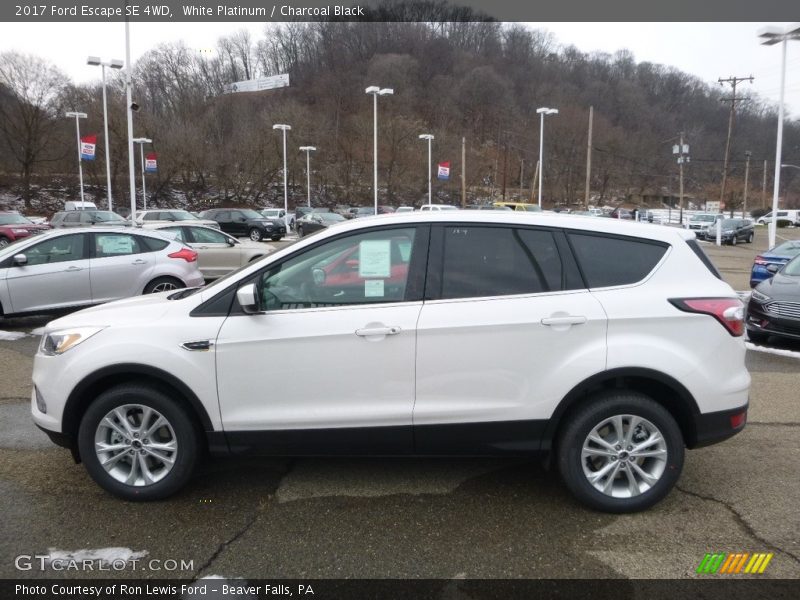 White Platinum / Charcoal Black 2017 Ford Escape SE 4WD