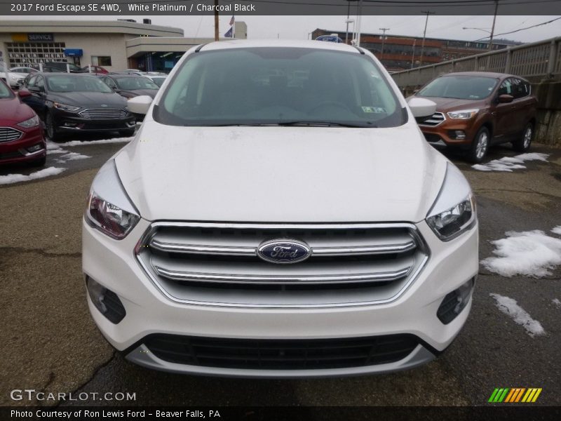 White Platinum / Charcoal Black 2017 Ford Escape SE 4WD