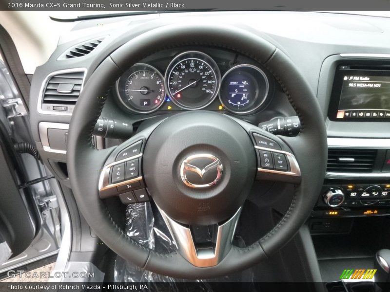 Sonic Silver Metallic / Black 2016 Mazda CX-5 Grand Touring