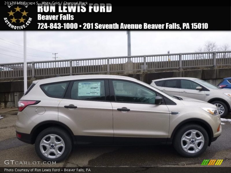 White Gold / Charcoal Black 2017 Ford Escape S