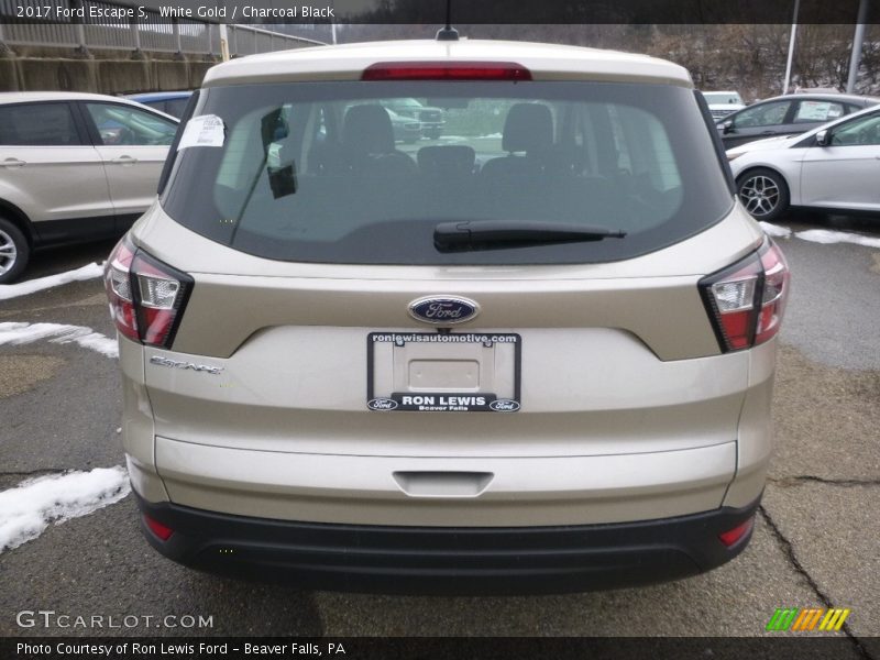 White Gold / Charcoal Black 2017 Ford Escape S