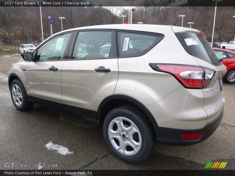 White Gold / Charcoal Black 2017 Ford Escape S
