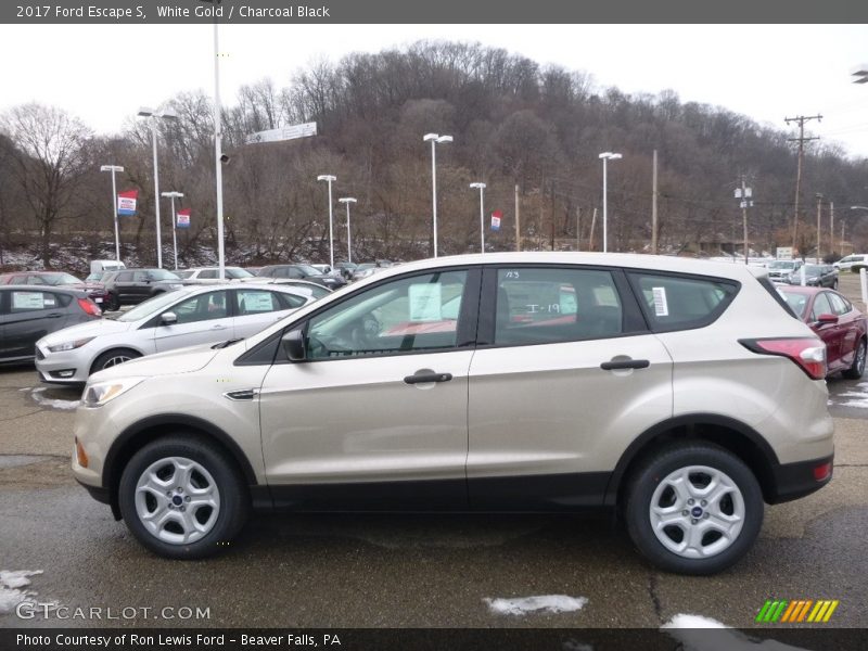 White Gold / Charcoal Black 2017 Ford Escape S