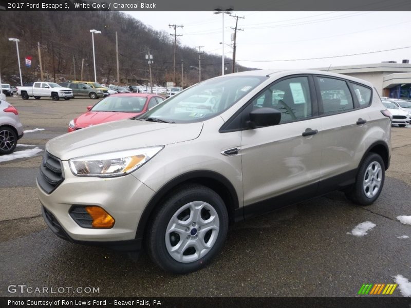 White Gold / Charcoal Black 2017 Ford Escape S