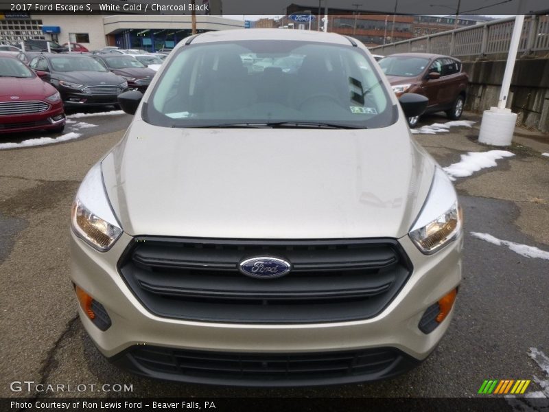 White Gold / Charcoal Black 2017 Ford Escape S