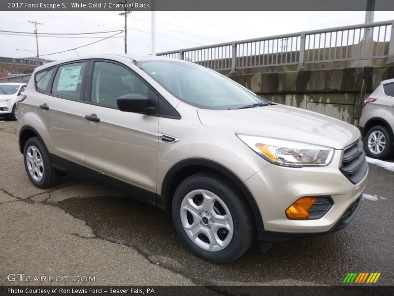 White Gold / Charcoal Black 2017 Ford Escape S