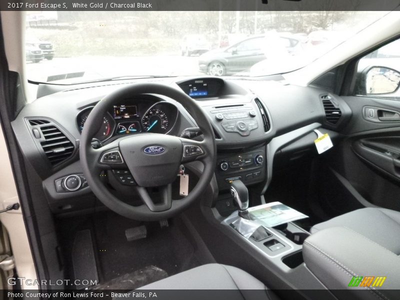 White Gold / Charcoal Black 2017 Ford Escape S