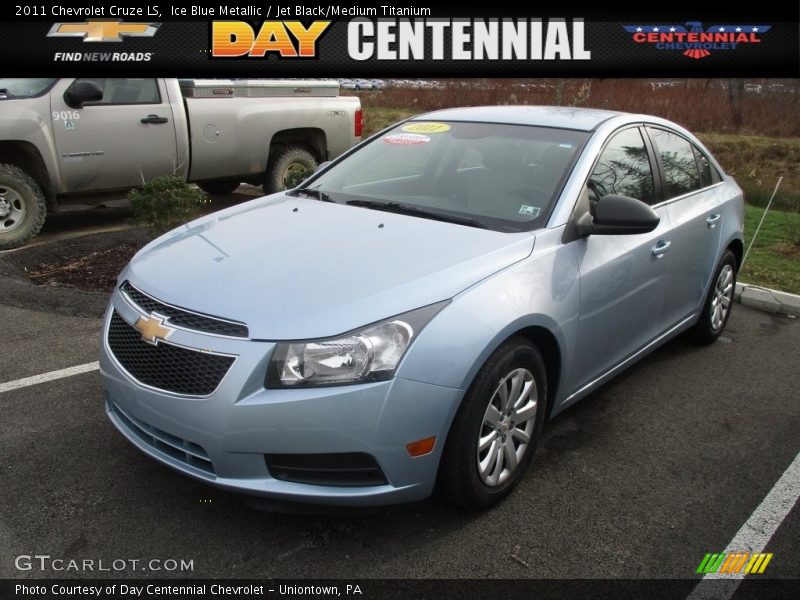 Ice Blue Metallic / Jet Black/Medium Titanium 2011 Chevrolet Cruze LS