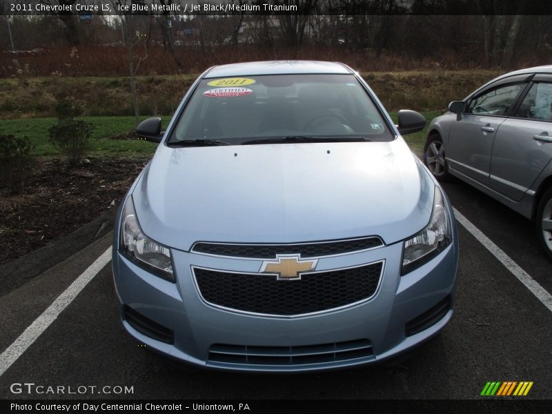 Ice Blue Metallic / Jet Black/Medium Titanium 2011 Chevrolet Cruze LS
