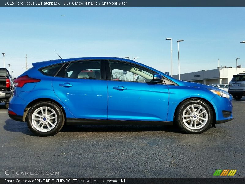 Blue Candy Metallic / Charcoal Black 2015 Ford Focus SE Hatchback