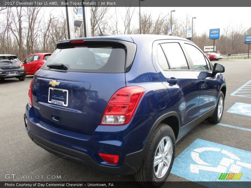 Blue Topaz Metallic / Jet Black 2017 Chevrolet Trax LS AWD