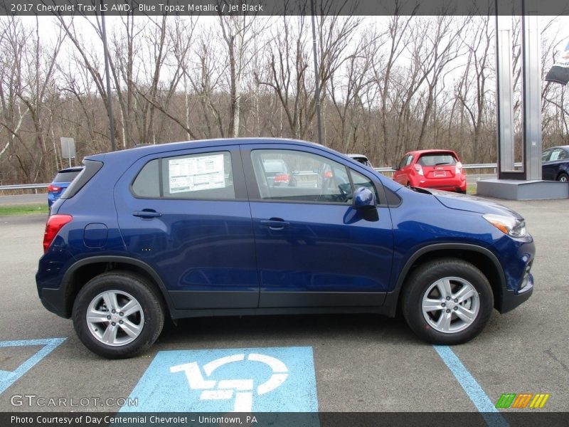 Blue Topaz Metallic / Jet Black 2017 Chevrolet Trax LS AWD