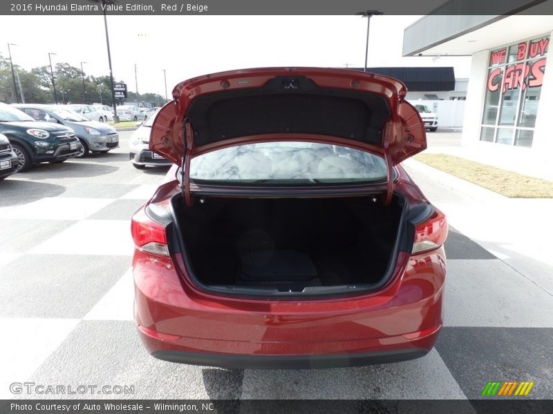 Red / Beige 2016 Hyundai Elantra Value Edition