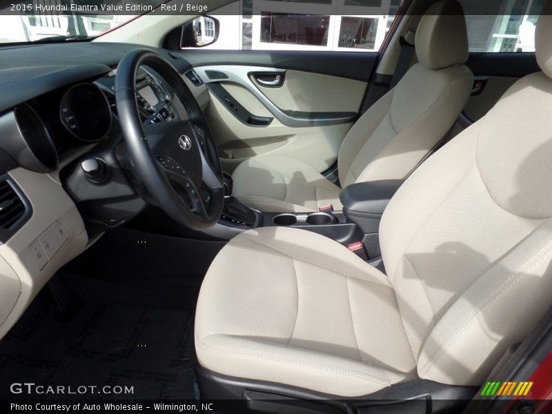 Red / Beige 2016 Hyundai Elantra Value Edition