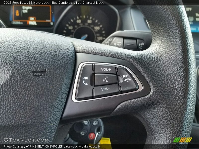 Blue Candy Metallic / Charcoal Black 2015 Ford Focus SE Hatchback