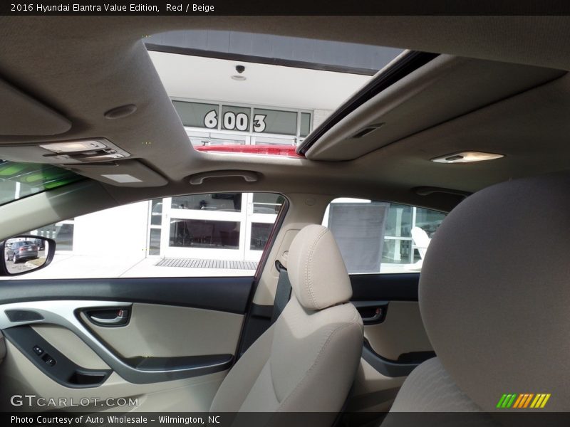Red / Beige 2016 Hyundai Elantra Value Edition