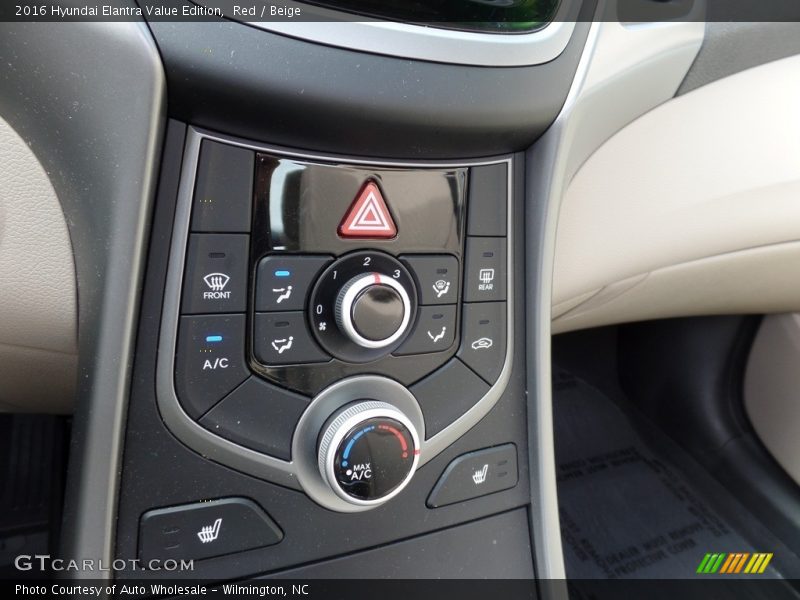 Red / Beige 2016 Hyundai Elantra Value Edition