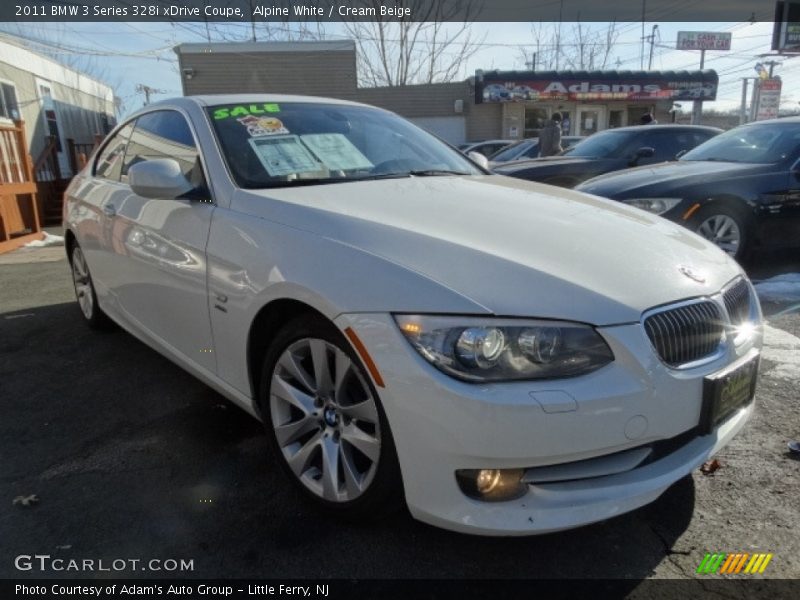 Alpine White / Cream Beige 2011 BMW 3 Series 328i xDrive Coupe