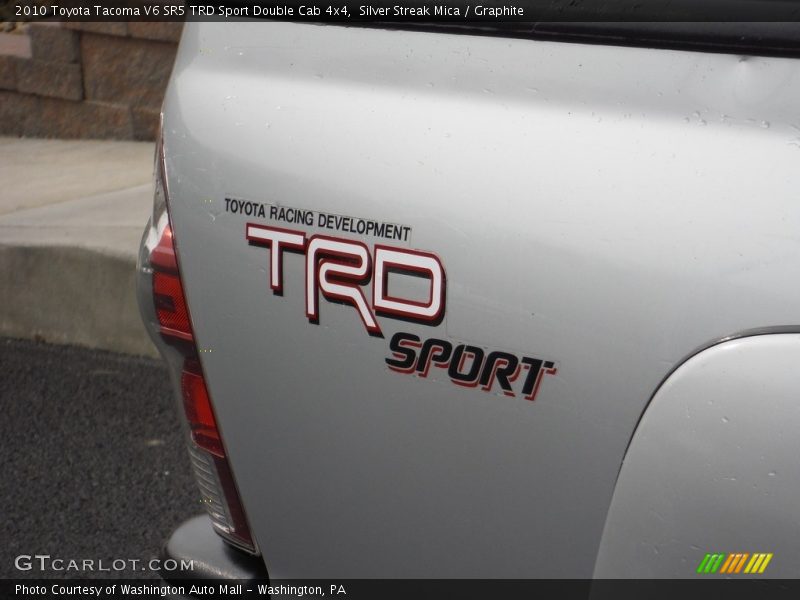 Silver Streak Mica / Graphite 2010 Toyota Tacoma V6 SR5 TRD Sport Double Cab 4x4