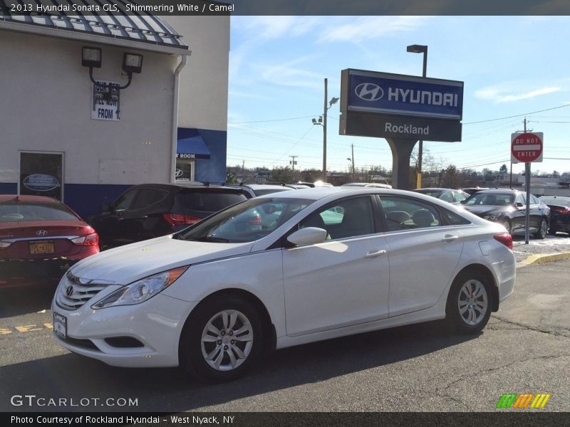 Shimmering White / Camel 2013 Hyundai Sonata GLS
