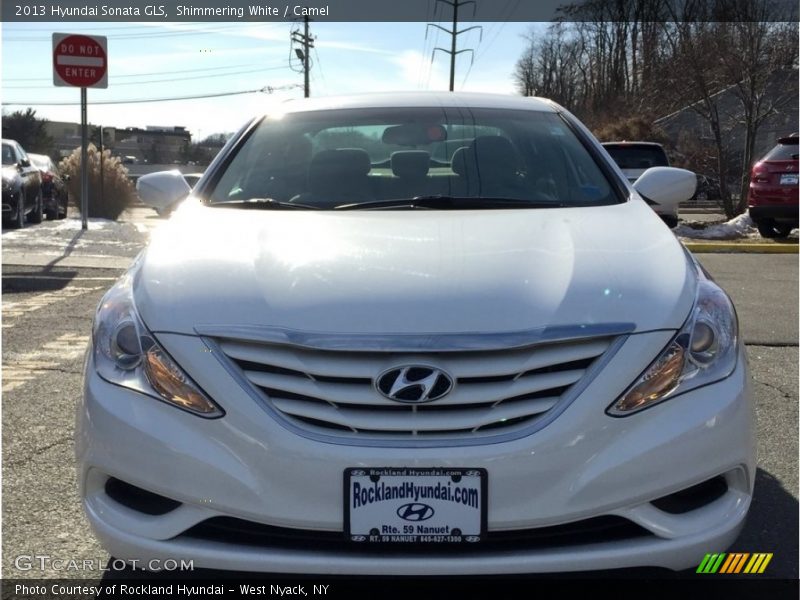 Shimmering White / Camel 2013 Hyundai Sonata GLS