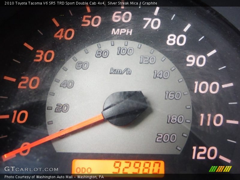 Silver Streak Mica / Graphite 2010 Toyota Tacoma V6 SR5 TRD Sport Double Cab 4x4