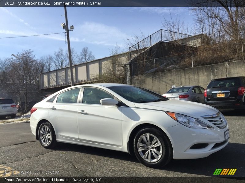 Shimmering White / Camel 2013 Hyundai Sonata GLS