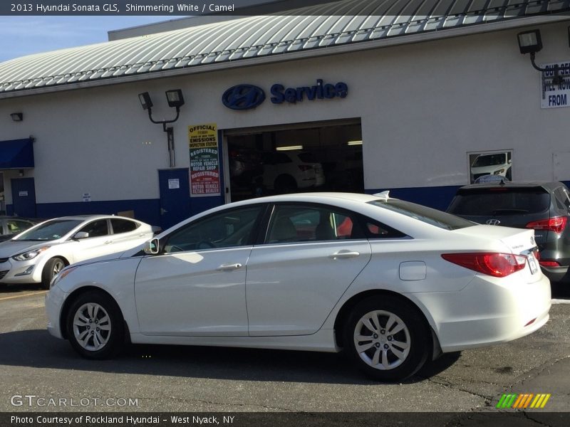 Shimmering White / Camel 2013 Hyundai Sonata GLS