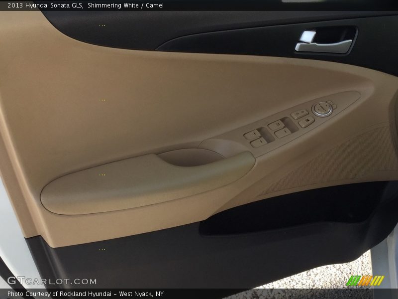 Shimmering White / Camel 2013 Hyundai Sonata GLS