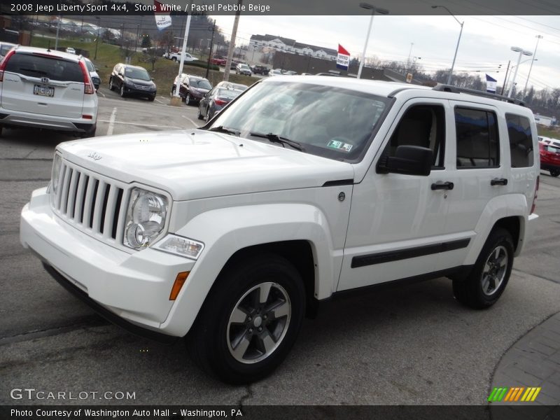 Stone White / Pastel Pebble Beige 2008 Jeep Liberty Sport 4x4