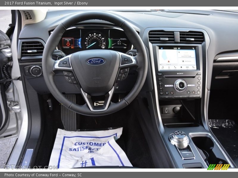 Ingot Silver / Ebony 2017 Ford Fusion Titanium
