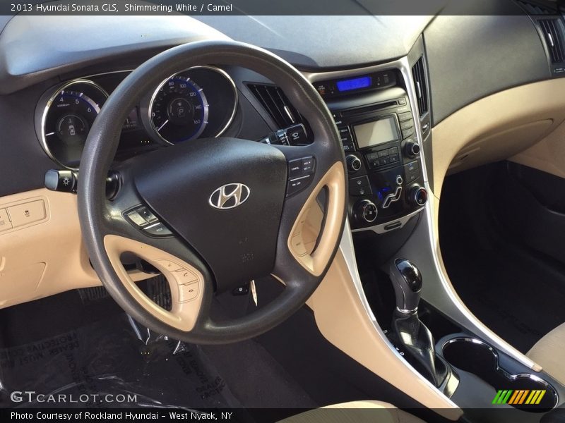 Shimmering White / Camel 2013 Hyundai Sonata GLS