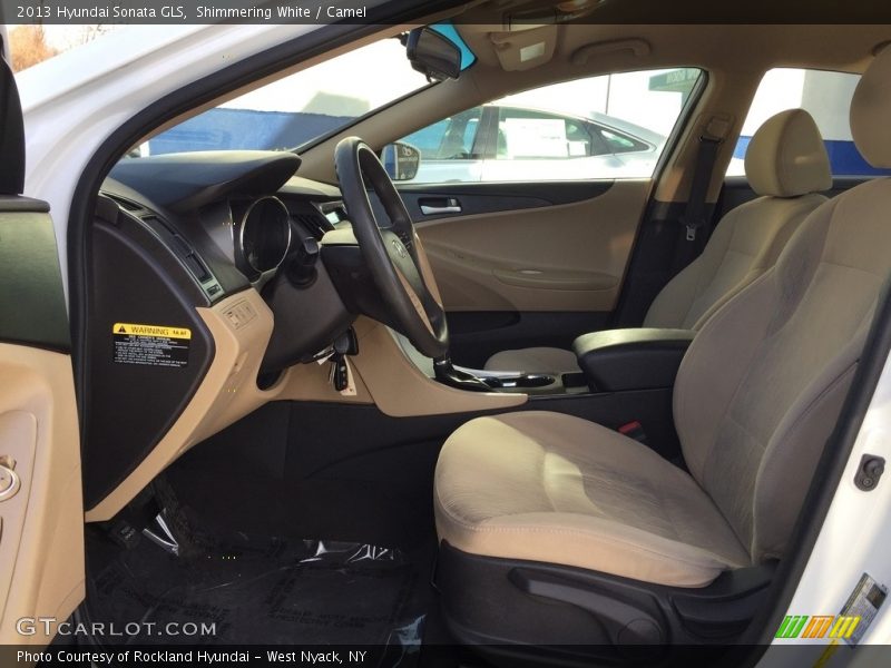 Shimmering White / Camel 2013 Hyundai Sonata GLS