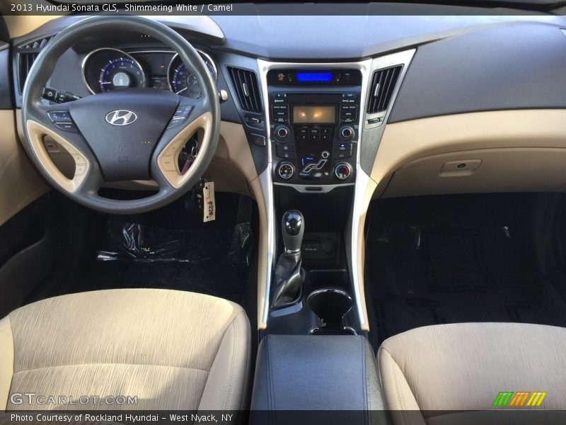 Shimmering White / Camel 2013 Hyundai Sonata GLS