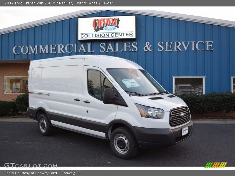 Oxford White / Pewter 2017 Ford Transit Van 250 MR Regular