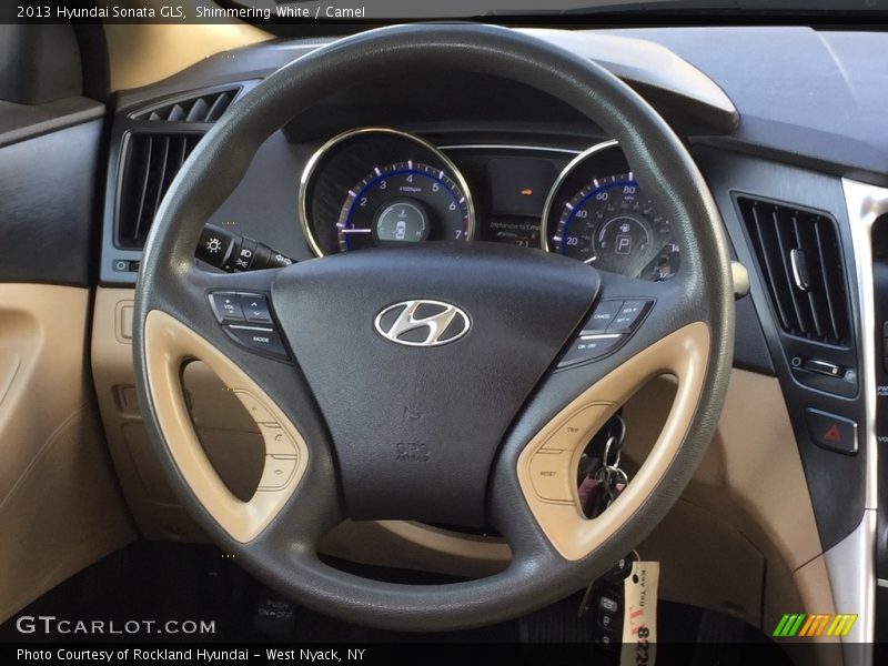 Shimmering White / Camel 2013 Hyundai Sonata GLS