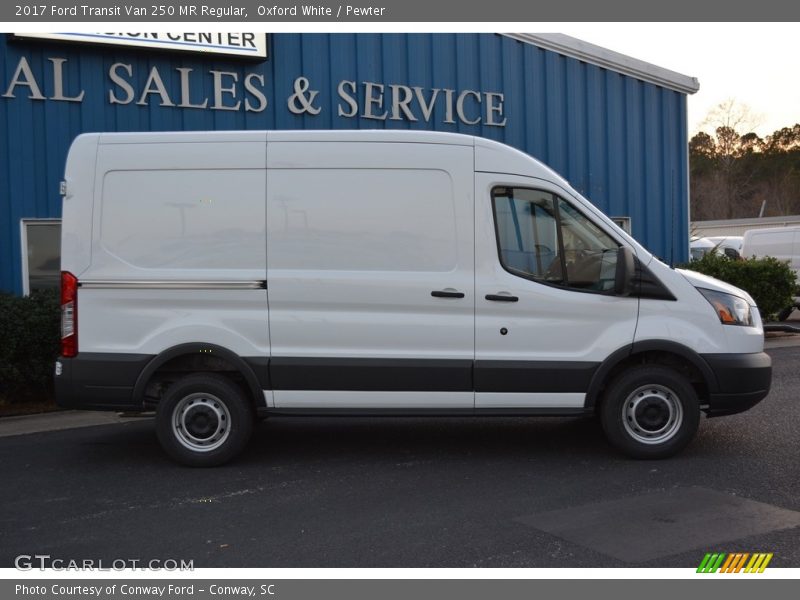 Oxford White / Pewter 2017 Ford Transit Van 250 MR Regular