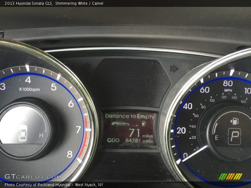 Shimmering White / Camel 2013 Hyundai Sonata GLS