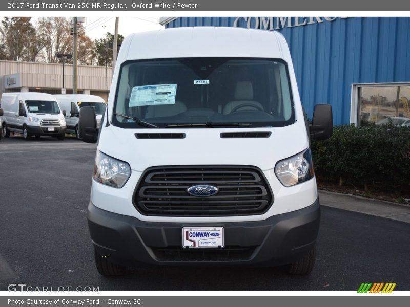 Oxford White / Pewter 2017 Ford Transit Van 250 MR Regular