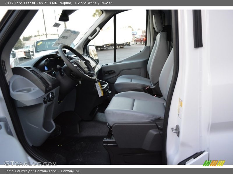 Oxford White / Pewter 2017 Ford Transit Van 250 MR Regular
