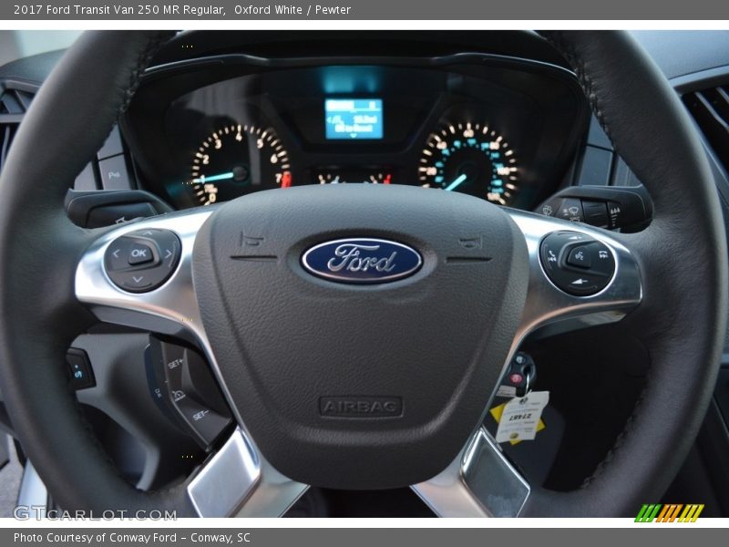 Oxford White / Pewter 2017 Ford Transit Van 250 MR Regular